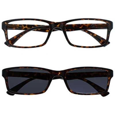 Imagen de The Reading Glasses Company La Compañía Gafas De Lectura Marrón Carey Lectores Valor Pack 4 Estilo Diseñador Hombres Mujeres RRRR92 2 +2,50