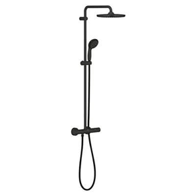 Imagen de GROHE Vitalio Start Cube 250 sistema de ducha QuickFix (ahorro agua con batería termostática, antical), Negro mate 266772430