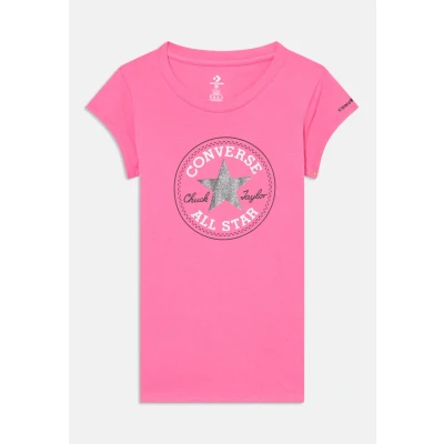Imagen de Converse Camiseta de Manga Corta Infantil Timeless Rosa, Talla 8 10 Años