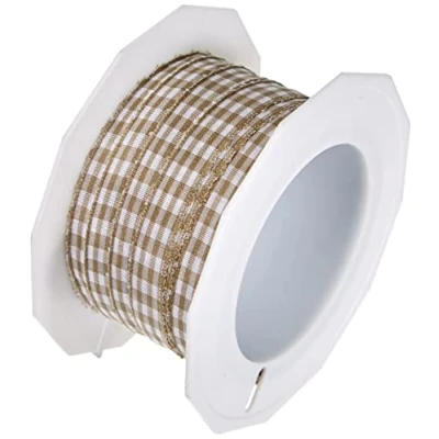 Imagen de Präsent Cinta con Alambre, Poliéster, Blanco Lima, 10mm 20m