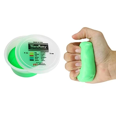 Imagen de CanDo TheraPutty anti bacteriano Pasta modelar 85 g Verde (moderada)