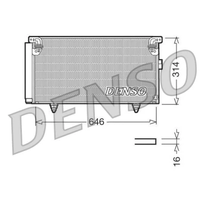 Imagen de DENSO DCN36001 Condensador con secador 646x314x16 R 134 a 646 SUBARU: Legacy 4, Outback III