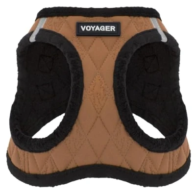 Imagen de Voyager arnés de Felpa para Perros pequeños y medianos, Suave, Chaleco Beige, Talla XS (Pecho: 13 14.5 Pulgadas)