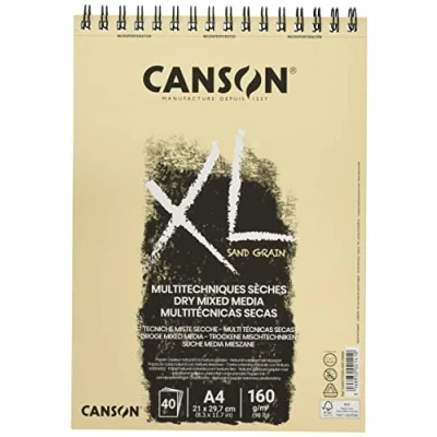 Imagen de Canson XL Touch Arenoso 160g Álbum Espiral A4 40H Blanco Natural