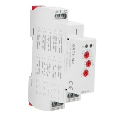 Imagen de VIFER Relé de Tiempo Retardo GRT8 M2 Multifuncional con 10 Funciones Montaje en Riel DIN AC 220V
