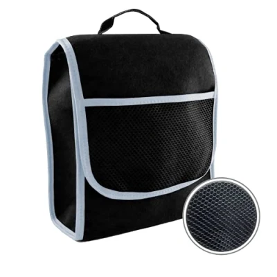 Imagen de L &amp; P Car Design Organizador pequeño para maletero de coche, bolsa herramientas, con cierre velcro, color negro y gris