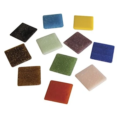 Imagen de Rayher 1453149 Teselas para mosaicos Artdecor en Colores Variados y cuadradas, Envase de 1 kg, Aprox. 350 Piezas, Multicolor, 2 x cm