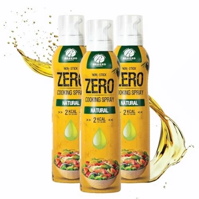 Imagen de Spray para cocinar Rabeko Zero bajo en calorías Naturales 800 raciones, 2 kcal por pulverización asar, asar y hornear sin aditivos, azúcar 3 x 200ml