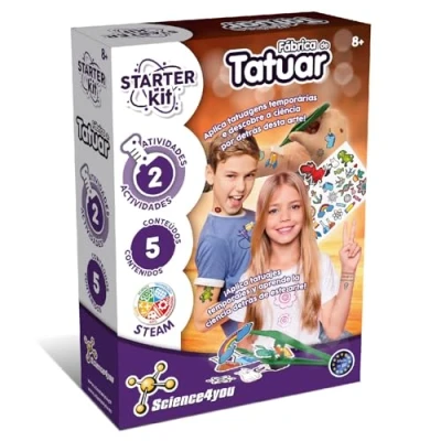 Imagen de Science4you Starter Kit Tatuajes Juguete Científicos Y Educativo, Multi8 Años (80002586), color Multi, 694 g