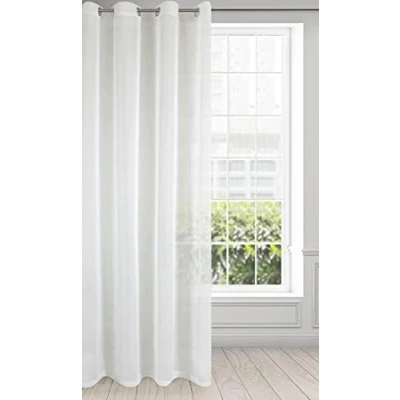 Imagen de Eurofirany Lucy Cortina de Gasa Transparente Lisa con Ojales 1 ud. para Dormitorio, salón Elegante 100% poliéster