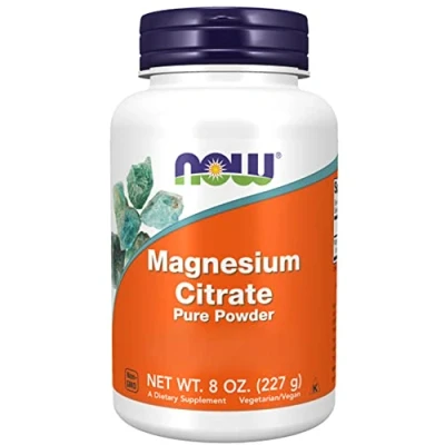 Imagen de Now Foods, Magnesium Citrate Powder, 227g Polvo vegano, Testado en Laboratorio, Sin Gluten, Vegetariano, Soja, No GMO