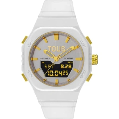 Imagen de TOUS Reloj analógico/Digital de Acero con Brazalete Nylon Bet (Blanco) Ref. 3000135300