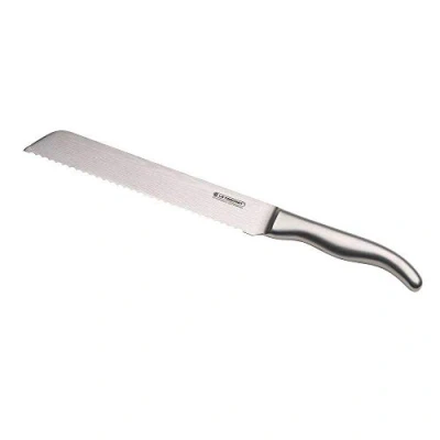 Imagen de Le Creuset Cuchillo para pan, 20 cm, Hoja de acero damasco 18 y 8 borde dentado, Mango Inoxidable, Inox, 98000520000100