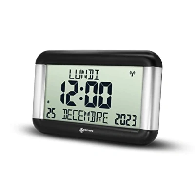 Imagen de Reloj calendario El Geemarc Viso8 con Ajuste Automático de la Hora y Caracteres Grandes Para Personas Problemas Visión Funciona Pilas Sin Retroiluminación Versión ES