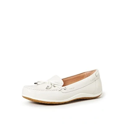 Imagen de Geox D Vega Moc B, Mocasines para Mujer, Blanco (Off White), 38 EU