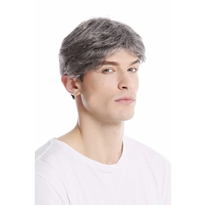 Imagen de WIG ME UP GFW1168 44 Peluca corta hombres moderna juvenil color gris oscuro con negro