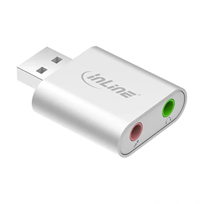 Imagen de InLine USB Tarjeta de Sonido Audio Carcasa Aluminio, 33051s