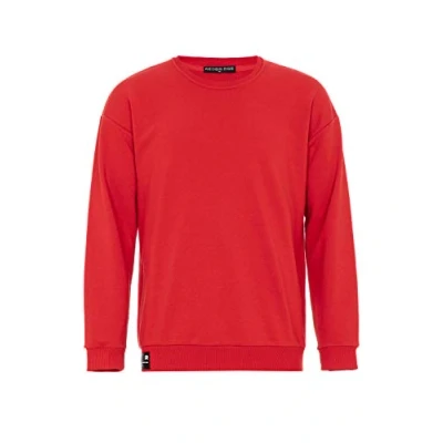 Imagen de RED BRIDGE Sudadera para Hombres Suéter Jersey Algodón Premium Basic Real Oversize Rojo M