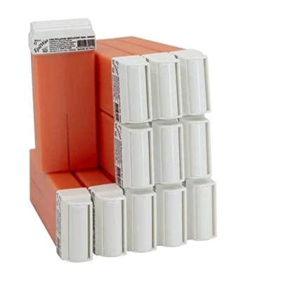 Imagen de Epilwax 12 Cartuchos Roll On de 100 ml Cera Depilatoria Tibia profesional Argán para Depilación con Bandas Depilatorias des las piernas, axilas, y el cuerpo