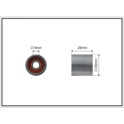 Imagen de Polea tensora, correa de distribución CAFFARO 337 95