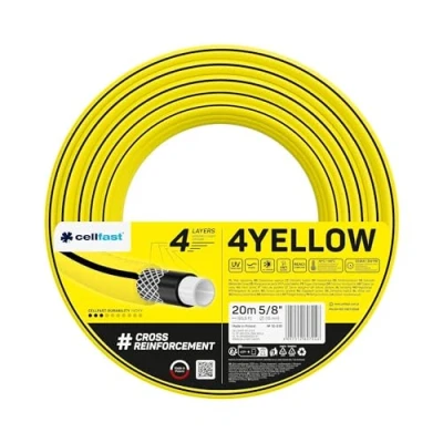 Imagen de Cellfast Manguera de jardín 4YELLOW 4 capas diámetro 5/8&quot;(15mm) y una longitud 20 metros