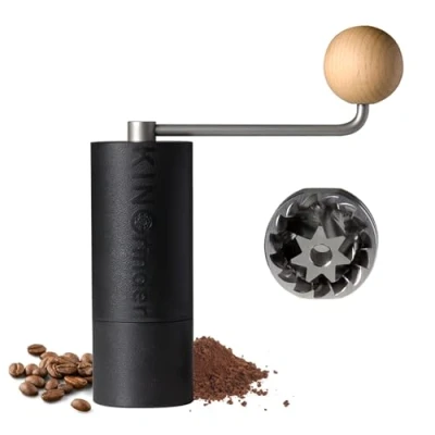 Imagen de KINGrinder P2 moedor de café manual para Moka Pot, French Press, gotejamento com consistência montagem cônico aço inoxidável