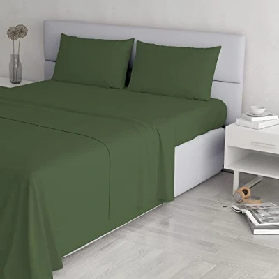 Imagen de Italian Bed Linen Juego de sàbanas “Elegant, Verde Oscuro (CL EL SCURO 2PST)
