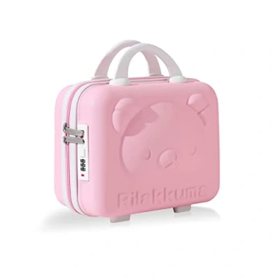 Imagen de Balakaka Neceser Maleta con Cremallera Portátil 10 L, Impermeable Viaje Cerradura de Combinación, Rígido Mujer Niña Mango, Rosa