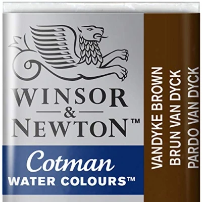 Imagen de Winsor &amp; Newton Cotman Acuarela En Pastilla, Pardo Van Dyck, 1,9x1,6x1,1 cm