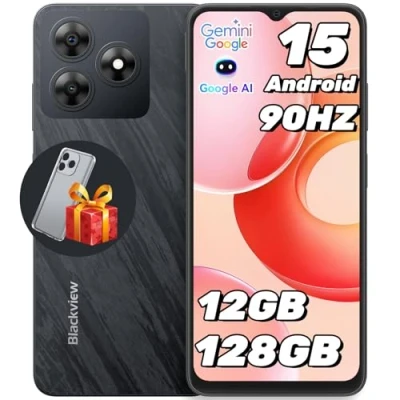 Imagen de Blackview Wave 8 Smartphone Android 14, 12GB+128GB/2TB TF, 6,56&quot; 90Hz, 13MP+8MP, 4G Dual SIM Móvil, Octa Core/Face ID/Fingerprint/OTG/GPS/Funda de Telefonos Moviles Libres 3 Años Garantía