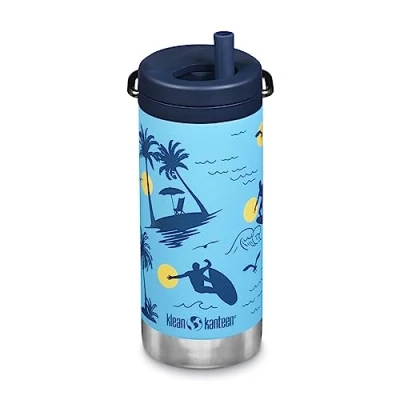 Imagen de Klean Kanteen TKWide Botella insulada, termo Surfer de 12 onzas (con giro)
