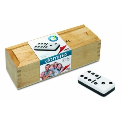 Imagen de Cayro Dominó XXL + 6 Años Juego de Mesa Niños y Adultos Fichas Gran Tamaño Clásico con Caja Madera para Guardar Las 2 a 4 Jugadores