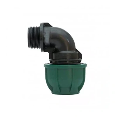 Imagen de GNCGarden Codo de Rosca Macho PP para Tubería Polietileno (PE) 25mm x 3/4 90 Grados. Conectores Agua tuberías. Montaje rápido la instalación canalizaciones
