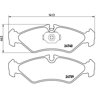 Imagen de BREMBO P 50 081 Juego de pastillas freno con contacto avisador desgaste clip émbolo sin accesorios MERCEDES BENZ: Sprinter 2 T Furgón