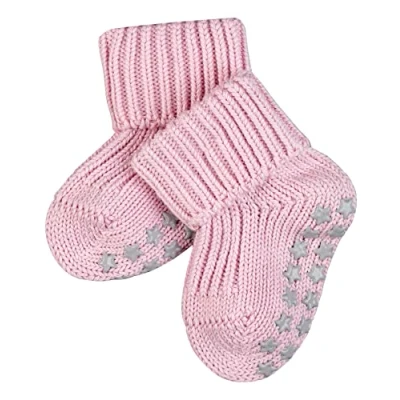 Imagen de FALKE Catspads Cotton B HP algodón puños en la suela 1 par, Calcetines para casa Unisex bebé, Rosa (Thulit 8663), 80 92