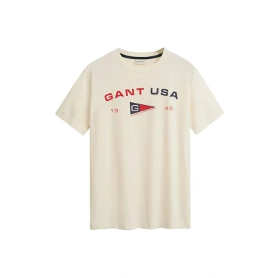 Imagen de GANT Graphic Camiseta estampada, Hombre, Talla: XL, Cream