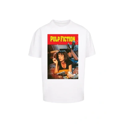 Imagen de Merchcode PULP Fiction Poster Oversize TEE Camiseta estampada, Hombre, Talla: Large, White