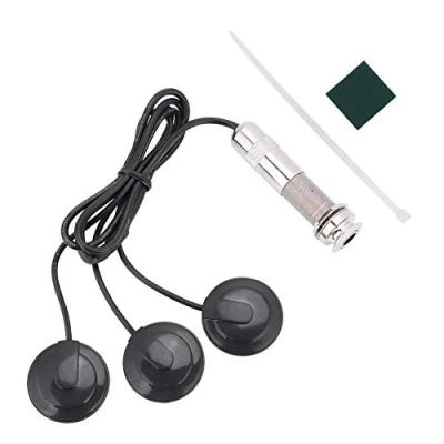 Imagen de Alomejor Pastillas para Guitarra Instrumento eléctrico acústico Piezo 3 en 1 Micrófono Contacto acústica Ukelele Mandolina