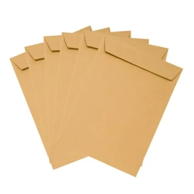 Imagen de Emerson 50 sobres de correo DIN B5, color marrón, 176 x 250 mm, 80 g, solapa recta, cierre autoadhesivo, sin ventana, formato tamaño papel grande