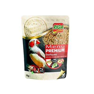 Imagen de Riga Menú Premium para Aves Exóticas Mezcla de Semillas, Cereales y Proteínas Vegetales Concepto Tri Nutricional Ayuda al Funcionamiento Intestinal Óptimo 1 kg