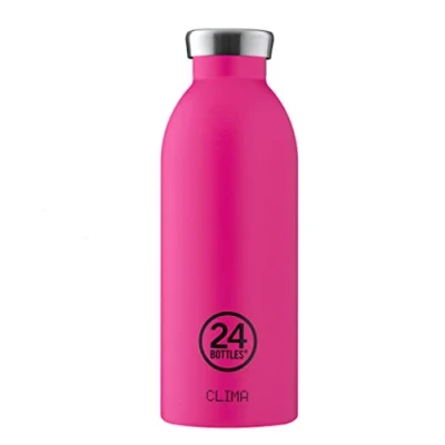 Imagen de 24Bottles Clima Botella Agua Acero Inoxidable, Termica 500ml 12H Caliente y 24H Frío Ideal como Gimnasio, Niños Deporte, Cantimplora 100% Hermética, Water Bottle Sostenible