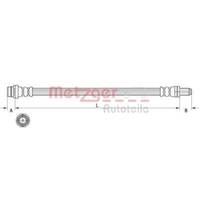 Imagen de METZGER 4111642 Latiguillos de Freno Eje delantero, izquierda, derecha 425