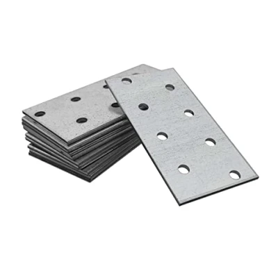 Imagen de OMIDEAS 10 x Placas Perforadas (80 40 2) de Unión Planas Acero Placa montaje Soporte fijación Galvanizado