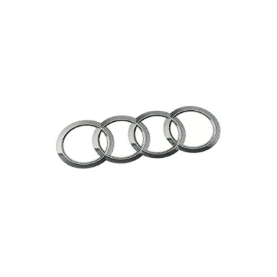 Imagen de Audi 8R0060306 Pegatina para placa de matrícula (95 x 56 mm), diseño anillas, color cromado