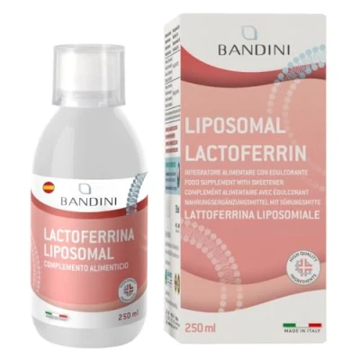 Imagen de Bandini® LACTOFERRINA Liposomal 250 ml Liquido Lactoferrinas Naturales y Puras Fórmula Líquida para Reforzar el Sistema Inmunitario de Alta Dosificación, Absorción Biodisponibilidad