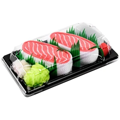 Imagen de Rainbow Socks Mujer Hombre Calcetines Sushi Salmón 1 Par Tamaño 36 40