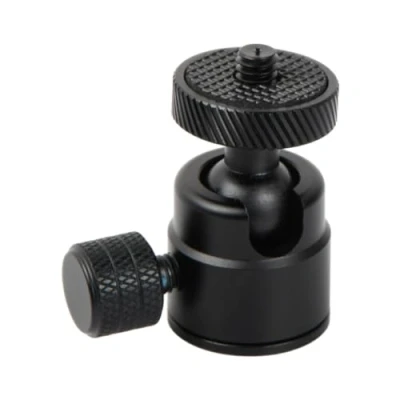 Imagen de Anseom Mini Cabeza de Trípode, 360 Rotación con Cabezal Bola 25 mm Diámetro y Base Rosca 1/4 Pulgadas, Compatible para Teléfono/DLSR/luz Flash/Monitor