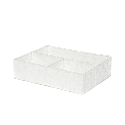 Imagen de Compactor RAN6751 Organizador de cajón 3 huecos, Fabricado en hilo trenzado, color Blanco, 32 x 25 8 cm