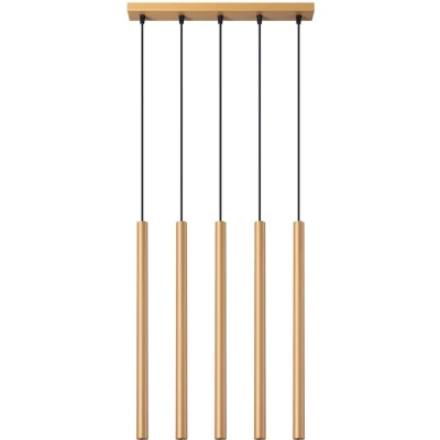 Imagen de SOLLUX lighting PASTELO 5L lámpara colgante de acero 5 bombillas mesa comedor Casquillo G9 Bombilla no incluida lámparas colgantes y 45x5x103cm