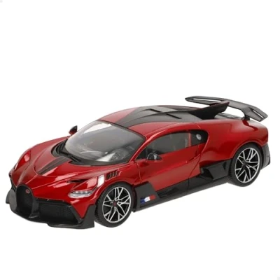 Imagen de Bburago Bugatti Divo 18 11045R Maqueta de Coche a Escala 1:18, Puertas y capó Abierto, 25 cm, Color Rojo